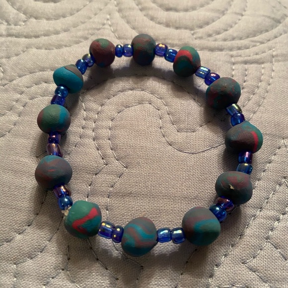 WOODEN BEAD BRACELETS SET OF TWO - Picture 3 of 3